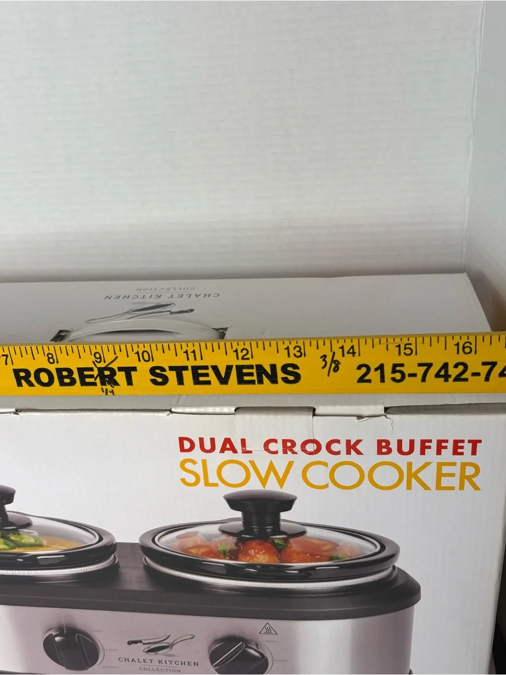 Chalet kitchen dual crock buffet silver slow cooker